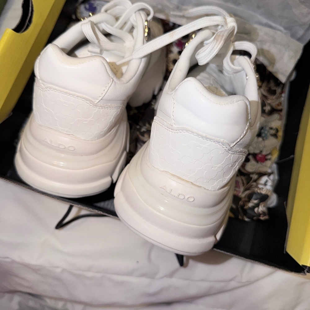 ALDO White Sneakers with Mickey Mouse Design - Picture 7 of 7